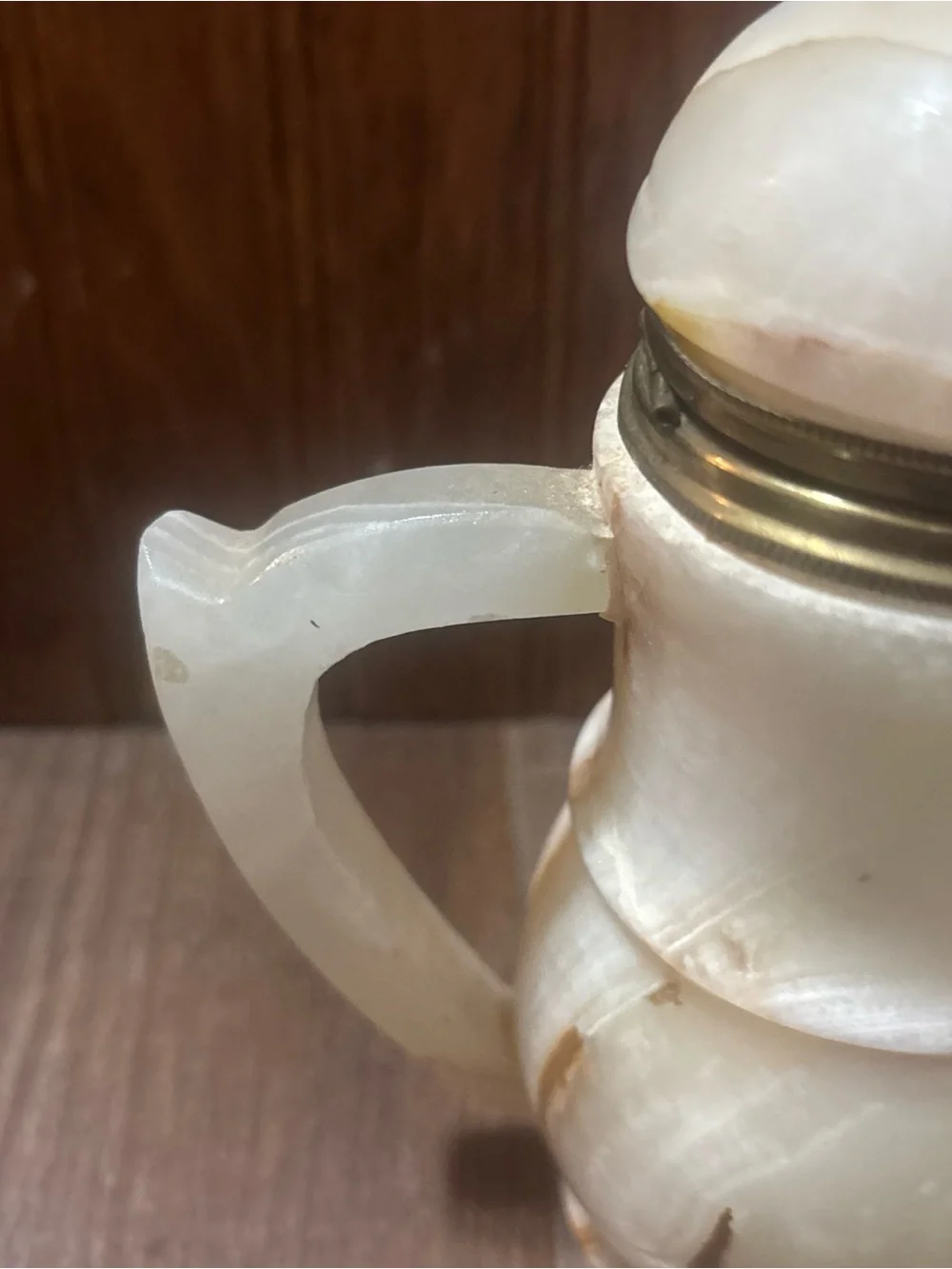 White Marble Look Decorative Coffee Pot - Home Kitchen Accent